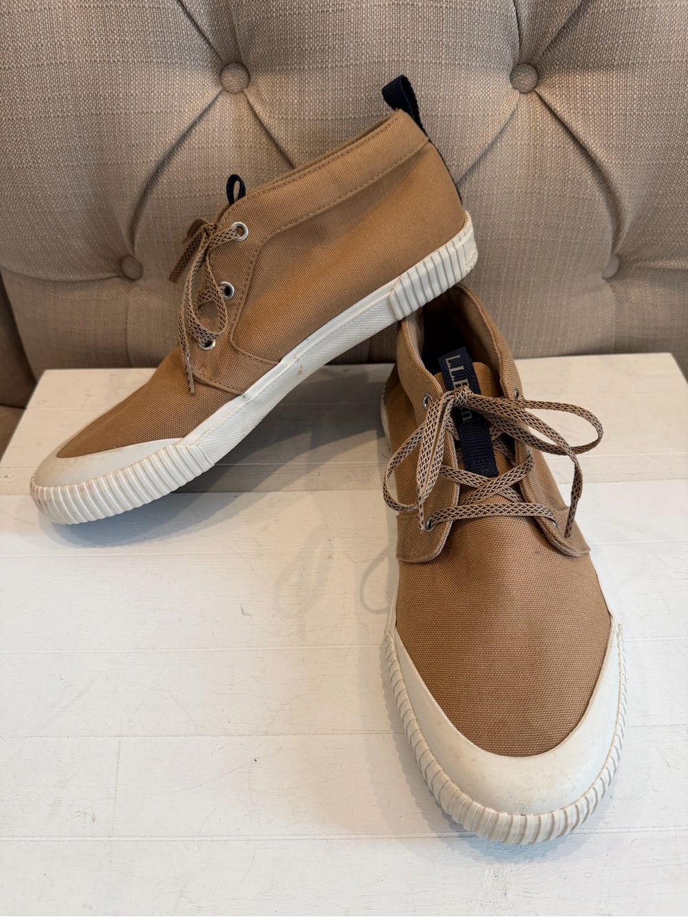 L.L.Bean Eco Woods canvas chukka boots in a light brown Men’s Size 11